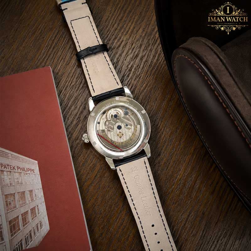 ساعت مچی مردانه پتک فیلیپ سیلور صفحه سرمه ای Patek Philippe 5046 — تصویر ۳