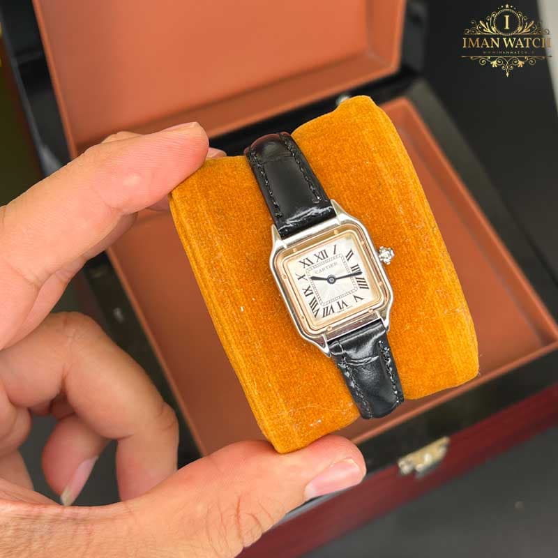 ساعت مچی کارتیر زنانه پنتر دو رنگ طلایی صفجه سفید Cartier 2566 — تصویر ۳