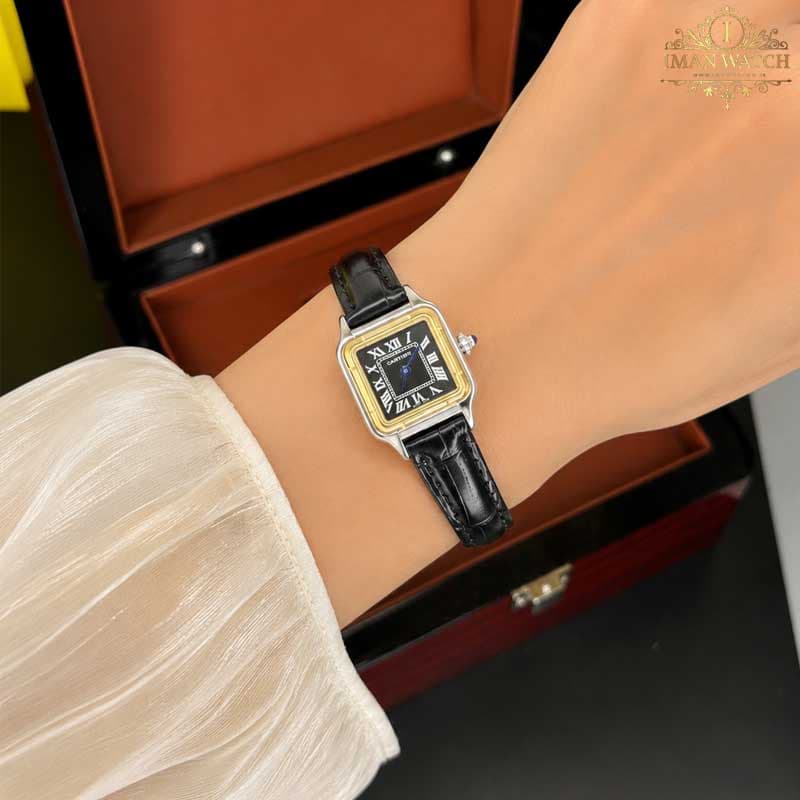 ساعت مچی کارتیر زنانه پنتر صفجه مشکی Cartier 2560 — تصویر ۲