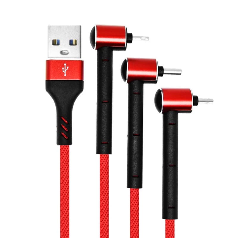 کابل تبدیل USB به MicroUSB/Lightning/type-C تسکو مدل TC A100 طول 1.2 متر