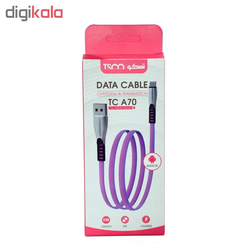 کابل تبدیل USB به microUSB تسکو مدل TC A70 طول 1 متر — تصویر ۹