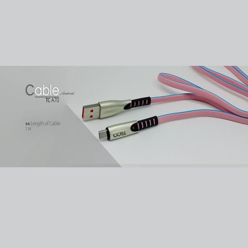 کابل تبدیل USB به microUSB تسکو مدل TC A70 طول 1 متر — تصویر ۴