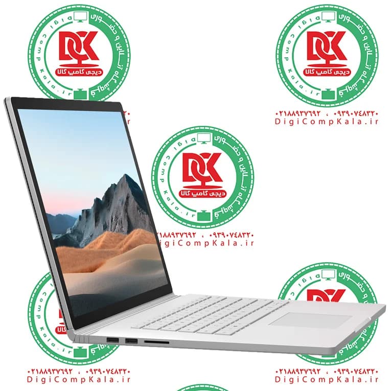 سرفیس بوک 3 13.5 اینچ لمسی Microsoft Surface Book 3 i7 1065G7 NVIDIA GTX 1650 4GB 3K*4K ( 3000 * 2000 ) IPS رنگ پلاتینی با — تصویر ۳