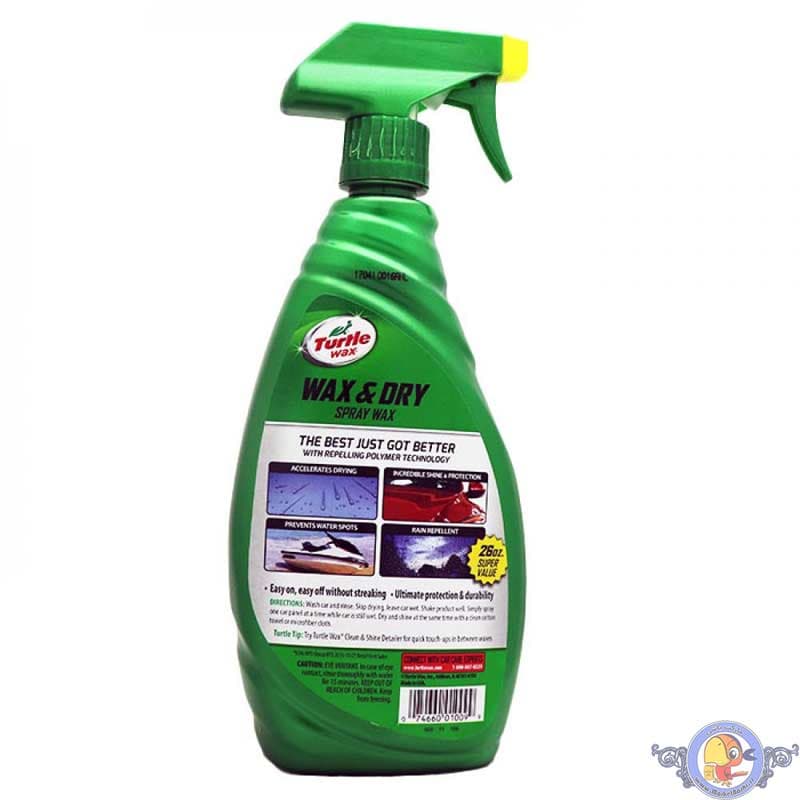 اسپری واکس نانو براق کننده بدنه خودرو ترتل واکس Turtle Wax مدل Wax & Dry — تصویر ۱۱