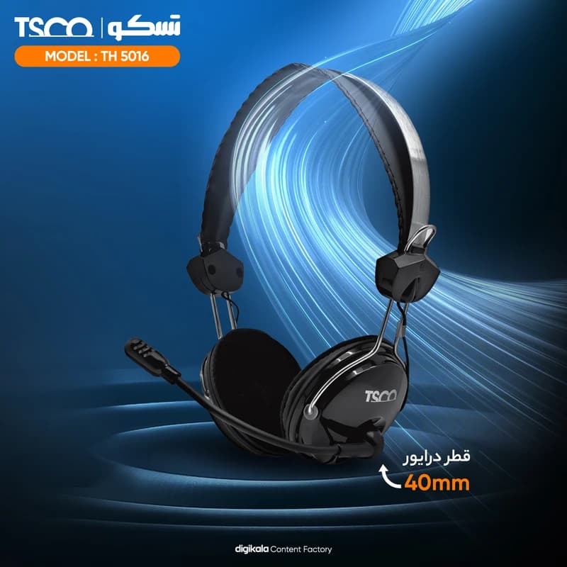 هدست با سیم تسکو مدل TH 5016 — تصویر ۲
