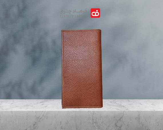 کیف پول پالتویی دستی چرم طبیعی اصل مردانه