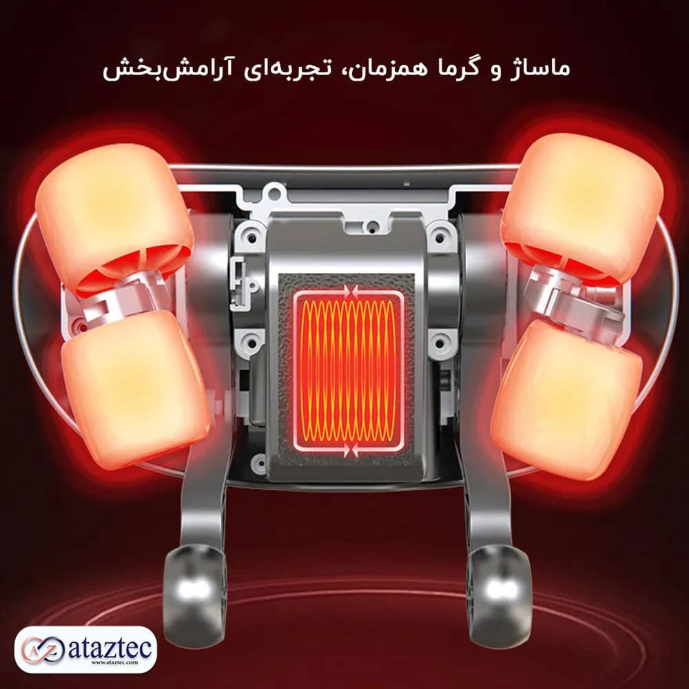 ماساژور بالشی آیجویر مدل R19 | بالش ماساژور شارژی با گرمایش و 3 حالت ماساژ — تصویر ۸