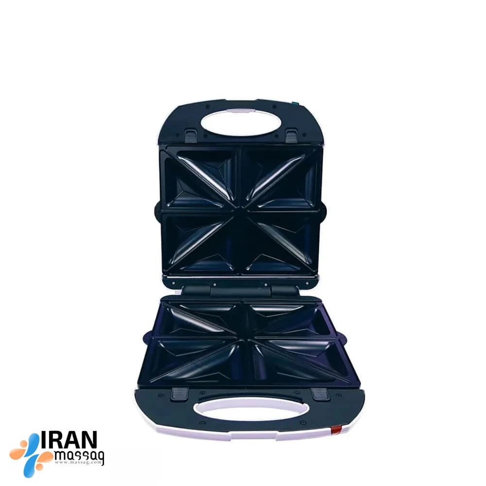 ساندویچ ساز و گریل APPEX مدل ASM-203B | توان ۱۳۰۰ وات، باز شدن ۱۸۰ درجه — تصویر ۱۰