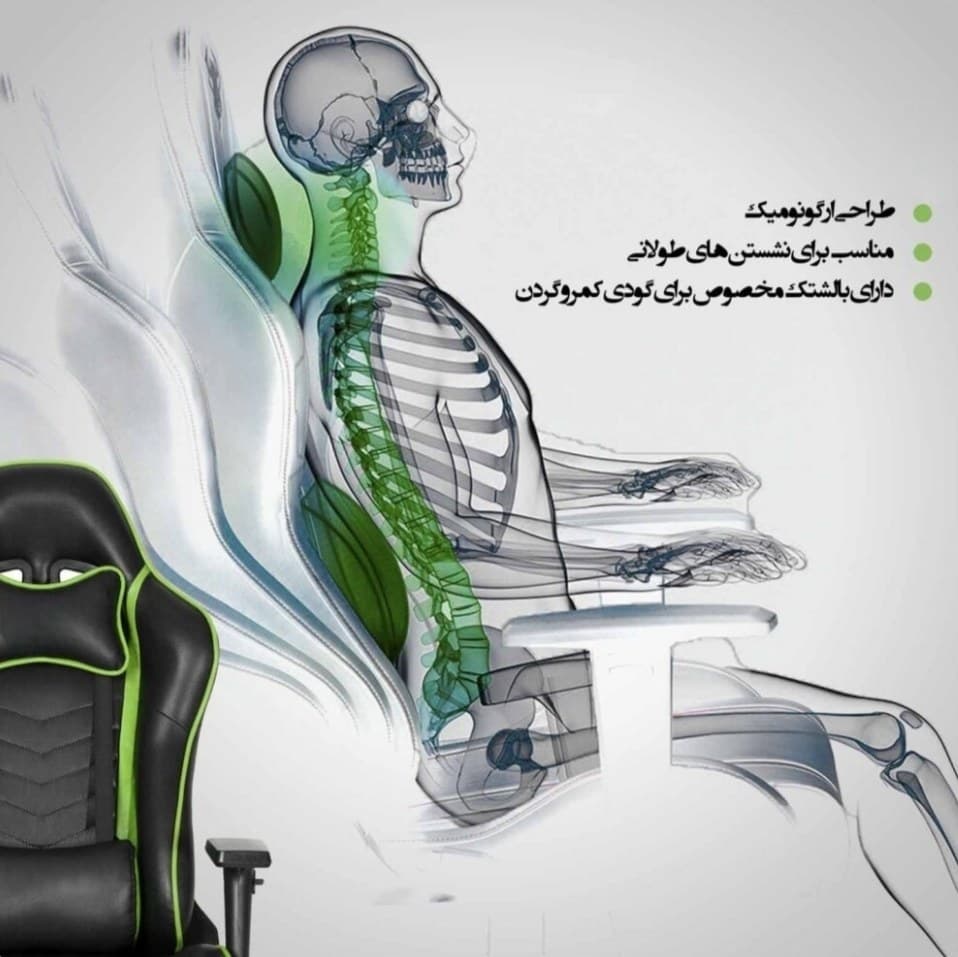 صندلی گیمینگ رنزو مدل Red — تصویر ۸