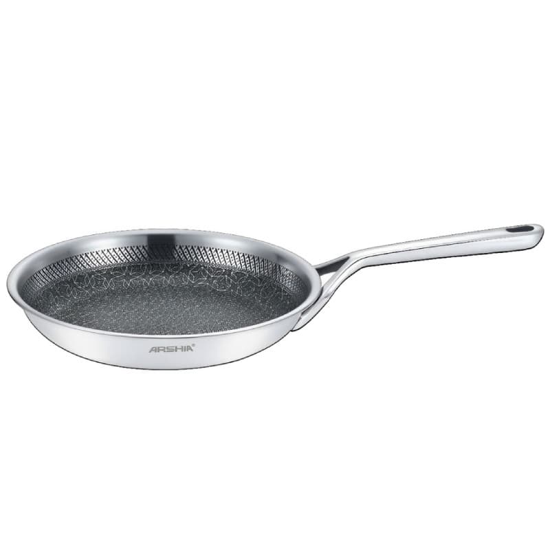 ماهی تابه استیل عرشیا مدل SS050-3165 سایز ۲۴ سانتی — تصویر ۳