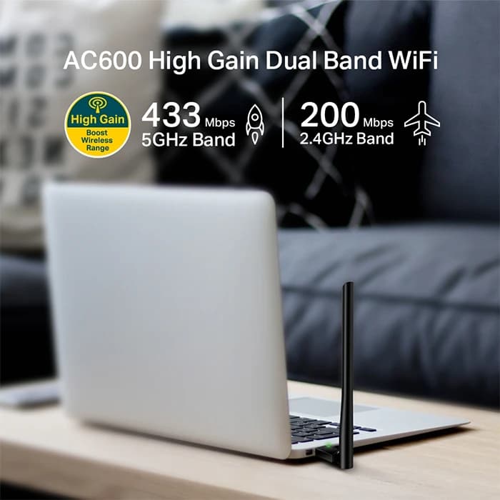 کارت شبکه بی سیم TP-Link مدل Archer T2U Plus — تصویر ۴