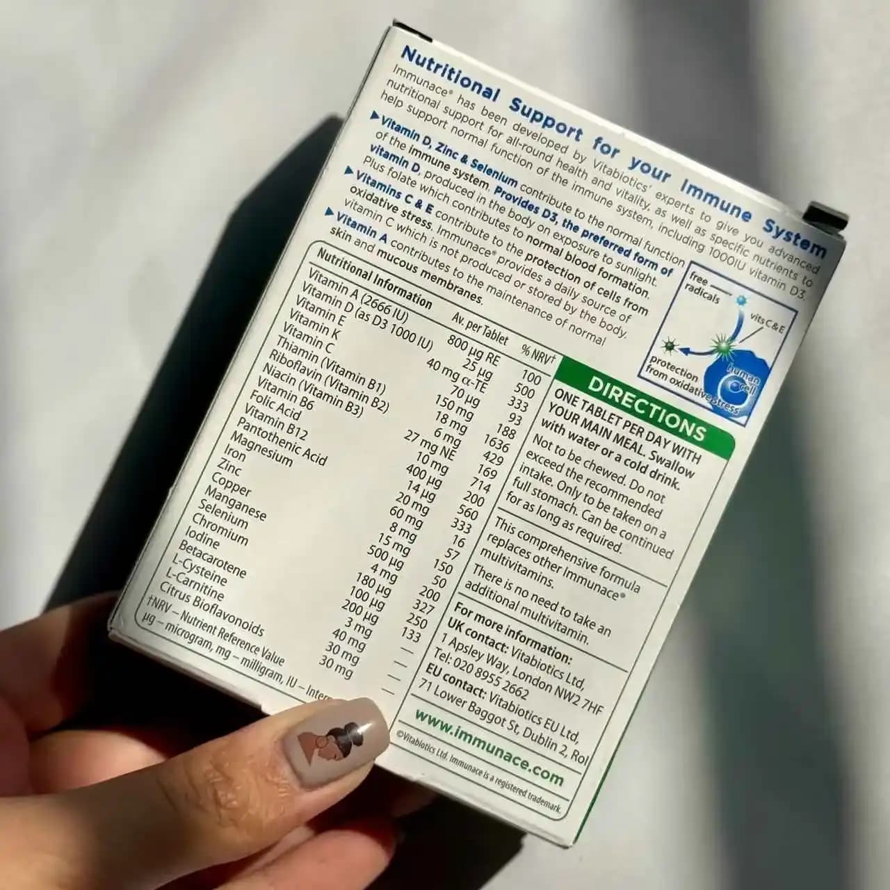 مکمل (ایمیونیس ویتابیوتیکس) اصل انگليس 30 عددی Vitabiotics Immunace — تصویر ۱۰