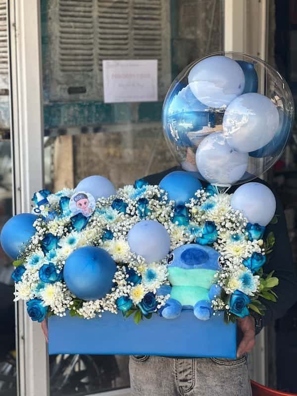 سفارش باکس گل لاکچری برای زایمان پسر ارسال سریع — تصویر ۲