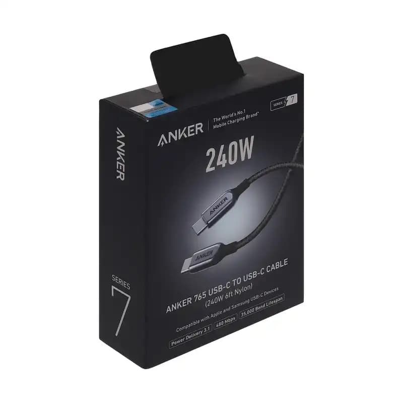 کابل Type-C به Type-C انکر مدل Anker 765 A8866 طول 1.8 متر — تصویر ۶