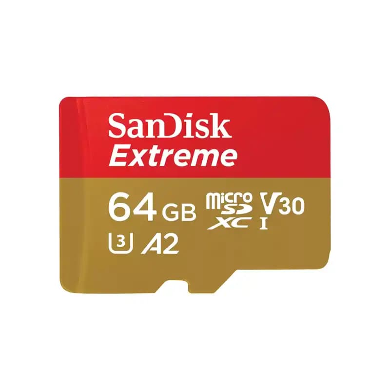 کارت حافظه 64 گیگابایت microSDXC سن دیسک مدل Extremeکلاس A2 استاندارد UHS-I V30 U3سرعت 170 مگابایت بر ثانیه — تصویر ۳