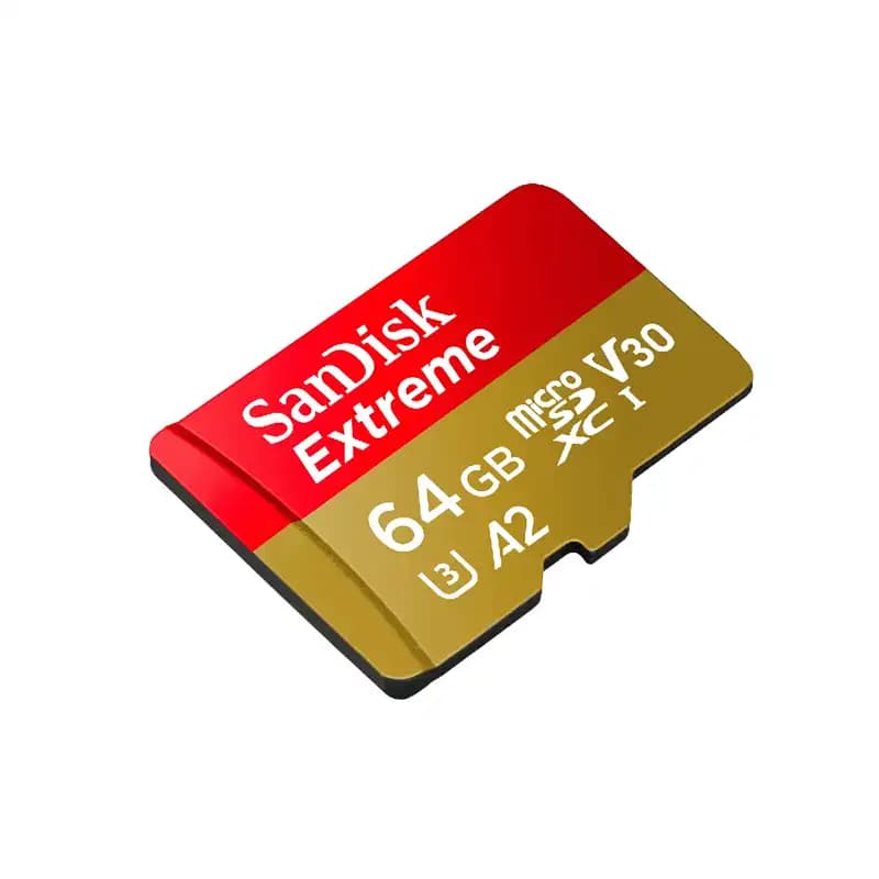 کارت حافظه 64 گیگابایت microSDXC سن دیسک مدل Extremeکلاس A2 استاندارد UHS-I V30 U3سرعت 170 مگابایت بر ثانیه — تصویر ۶