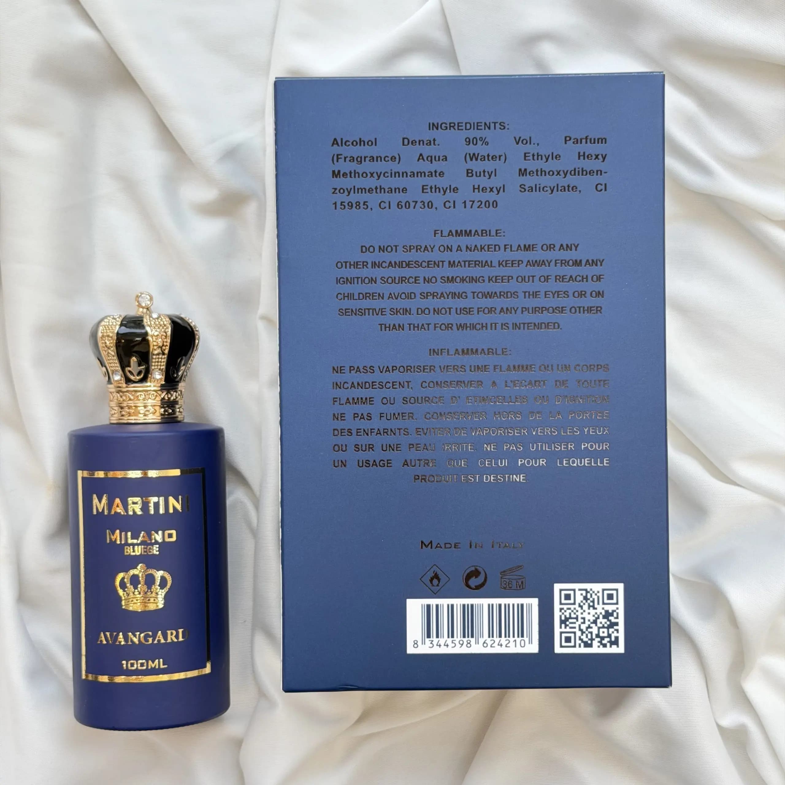 ادکلن ادو پرفیوم آوانگارد بلو از برند مارتینی میلانو (Martini Milano BLUEGE AVANGARD EDP 100ml) آوانگارد آبی — تصویر ۷