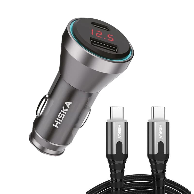 شارژر فندکی هیسکا مدل HCC-319 به همراه کابل تبدیل USB-C — تصویر ۵