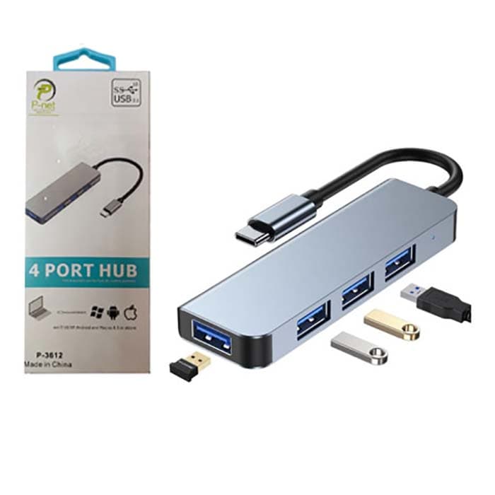 هاب 4 پورت TYPE-Cبه USB3.0 مدل P-3612 — تصویر ۱۲