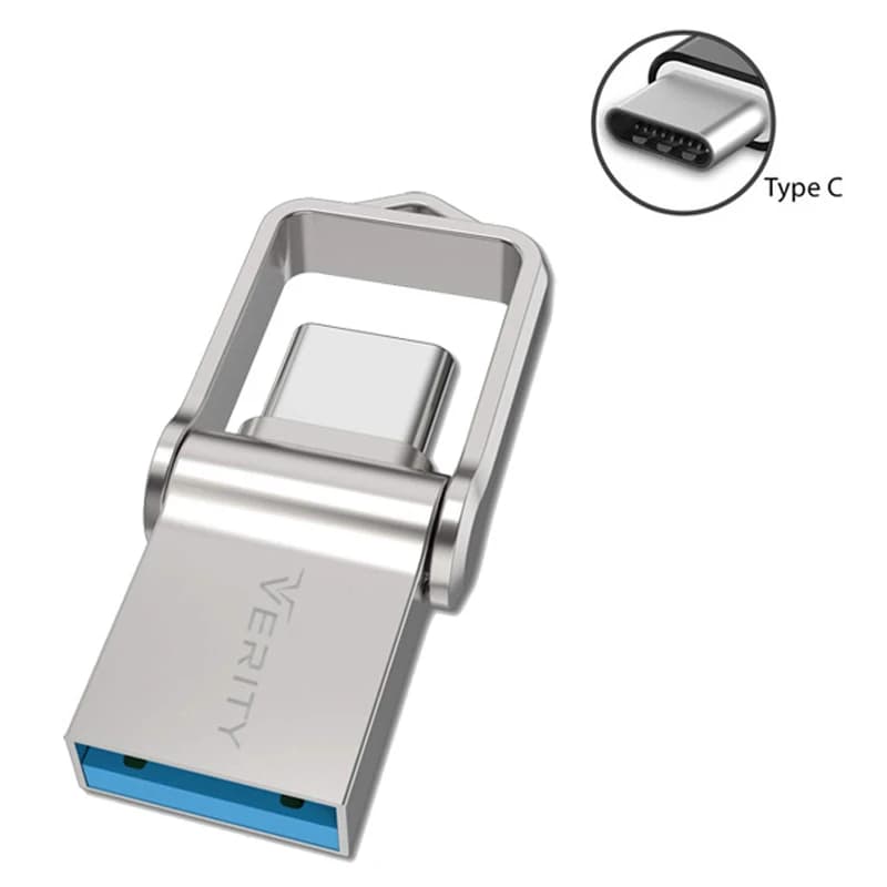 فلش 32 گیگ وریتی Verity O512 OTG Type-C USB3.0 — تصویر ۶