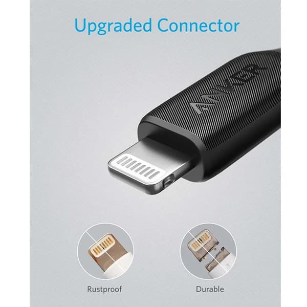 کابل شارژ USB به لایتنینگ انکر مدل Anker PowerLine A8812 طول 0.9 متر — تصویر ۵