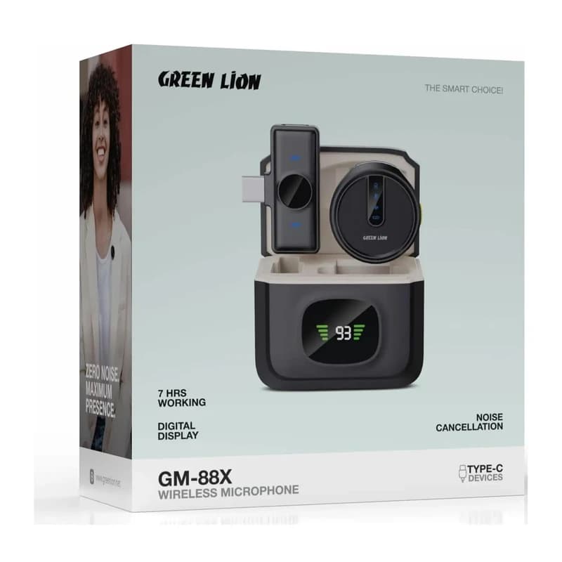 میکروفون یقه‌ای بی‌سیم گرین لاین مدل GM-88X — تصویر ۶
