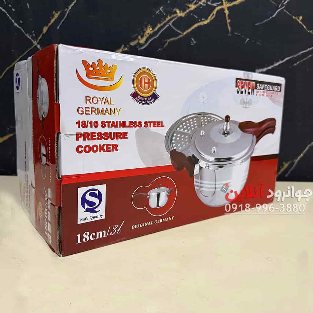 زودپز استیل رویال 3 لیتر دسته دار اصلی Royal 18Cm3L RG-3 — تصویر ۶