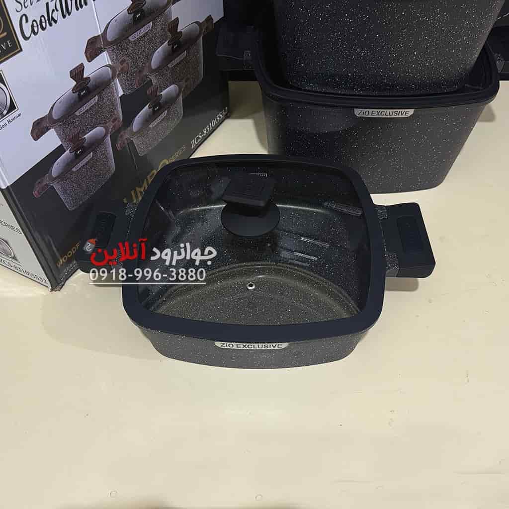 قابلمه زیو مربع 10 پارچه طرح جامبو zcs-8310 کرایه در محل — تصویر ۴