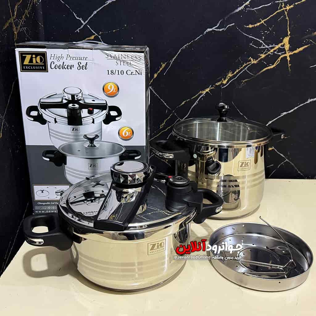 زودپز دوقلو زیو 6+9 لیتر استیل ZIO ZPC-165509 — تصویر ۵