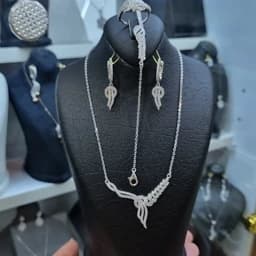 سرویس نقره میکرو برگی بسیار خاص با عیار 925 و آبکاری طلاسفید — تصویر ۵