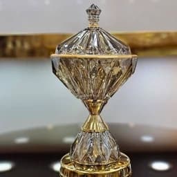 سرویس پذیرایی 24نفره کریستال مودنا لب طلا شامپاینی — تصویر ۵