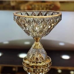سرویس پذیرایی 24نفره کریستال مودنا لب طلا شامپاینی — تصویر ۶
