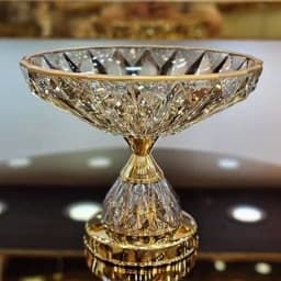 سرویس پذیرایی 24نفره کریستال مودنا لب طلا شامپاینی — تصویر ۴