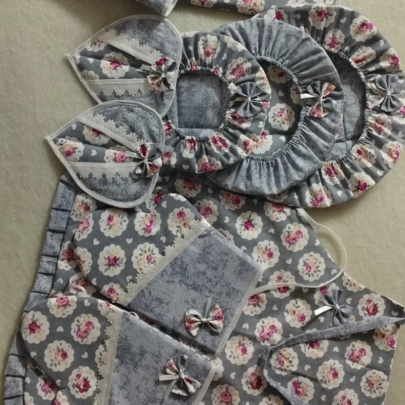 سرویس 11تکه آشپزخانه پارچه ای عروس