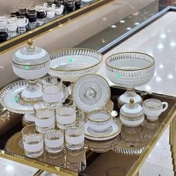 سرویس پذیرایی ونیز سفید لب طلا — تصویر ۳