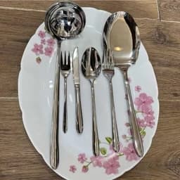 سرویس قاشق و چنگال 30نفره 156 پارچه مدل دونا نقره ای المانی اصل دونا ناخنی ( پس کرایه ) — تصویر ۵