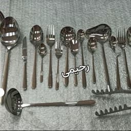 سرویس قاشق و چنگال 30نفره 156 پارچه مدل دونا نقره ای المانی اصل دونا ناخنی ( پس کرایه ) — تصویر ۳
