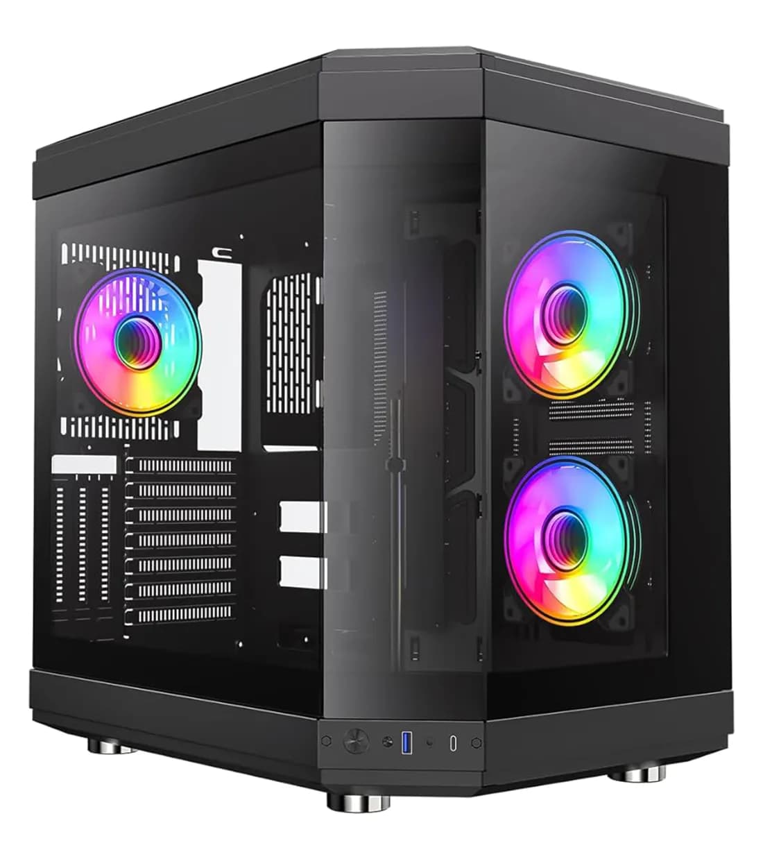 کیس گیمینگ گیم مکس مدل Gamemax HYPE Black — تصویر ۵
