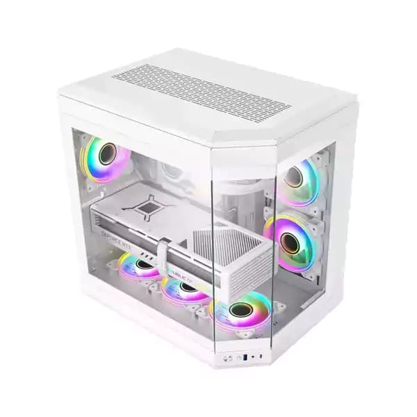 کیس گیمینگ گیم مکس مدل Gamemax HYPE White — تصویر ۳