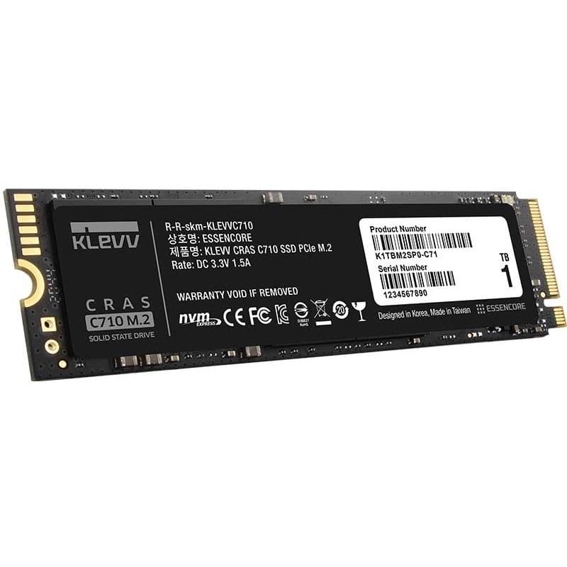 اس اس دی کلو CRAS C710 M.2 با ظرفیت 1 ترابایت ا Klevv CRAS C710 2280 NVMe Gen3x4 1TB M.2 SSD — تصویر ۲