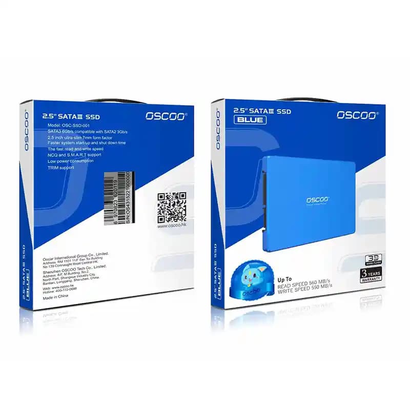 حافظه SSD اینترنال مدل OSCOO SSD-001 128GB BLUE — تصویر ۵