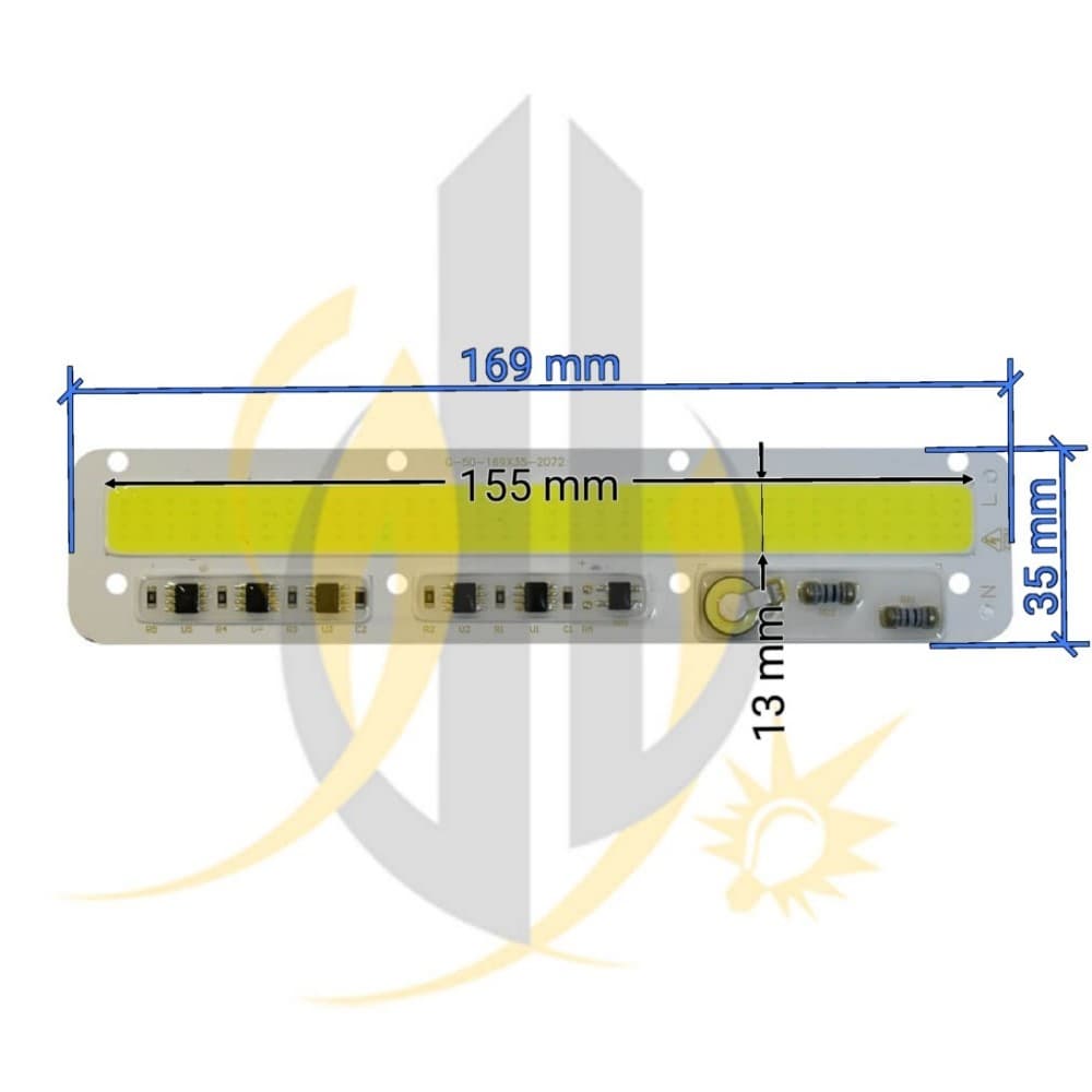 چیپ پروژکتوری 50 وات خطی برق مستقیم COB 50w 220V — تصویر ۷
