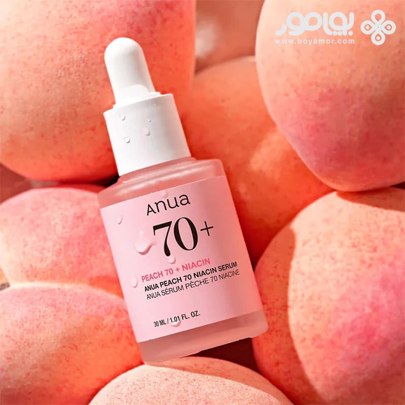 سرم روشن کننده نیاسین و هلو آنوا 70% حجم 30 میل — تصویر ۵