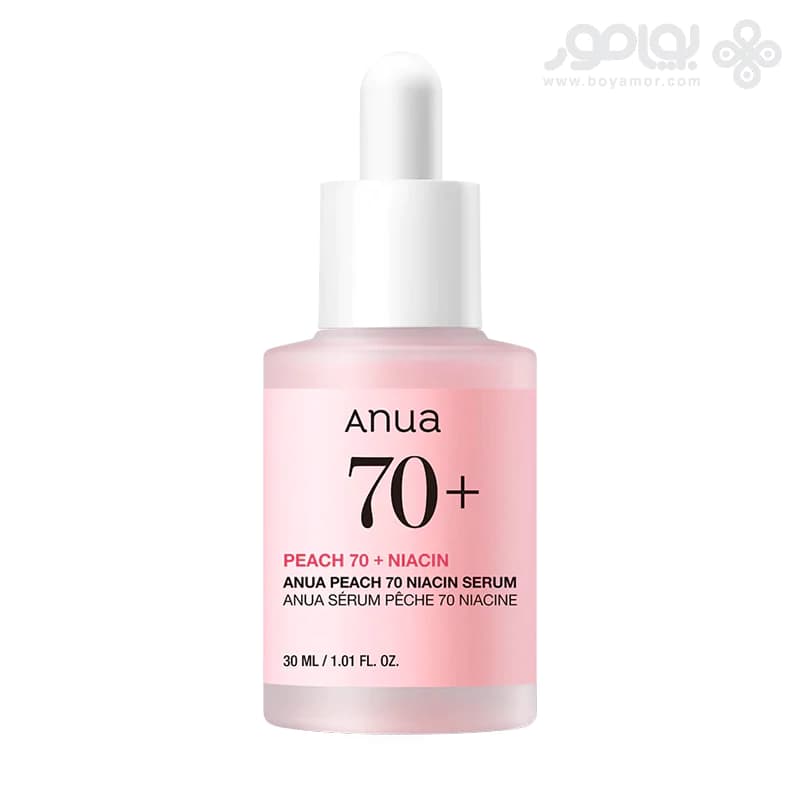 سرم روشن کننده نیاسین و هلو آنوا 70% حجم 30 میل — تصویر ۳