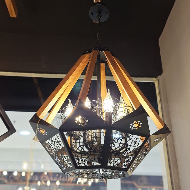 لوستر هشت شعله چشمه نور کد A2230/8BK — تصویر ۱۰