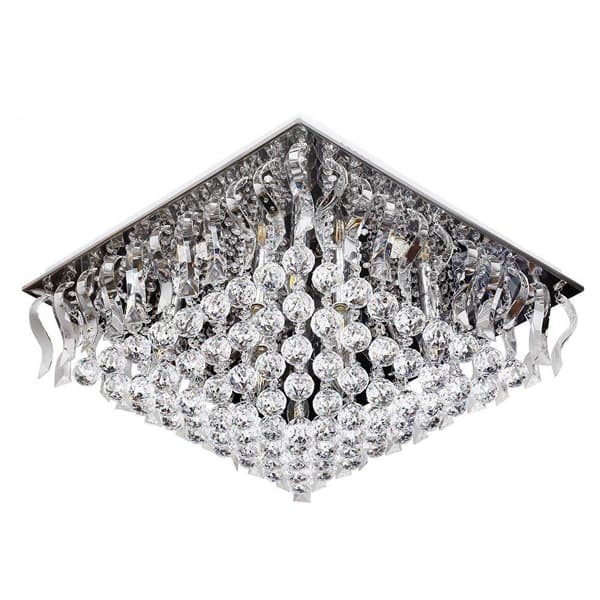 لوستر سقفی کریستالی چشمه نور 18 شعله کد A6638/70-S-C کروم (ریموت دار) — تصویر ۱۲