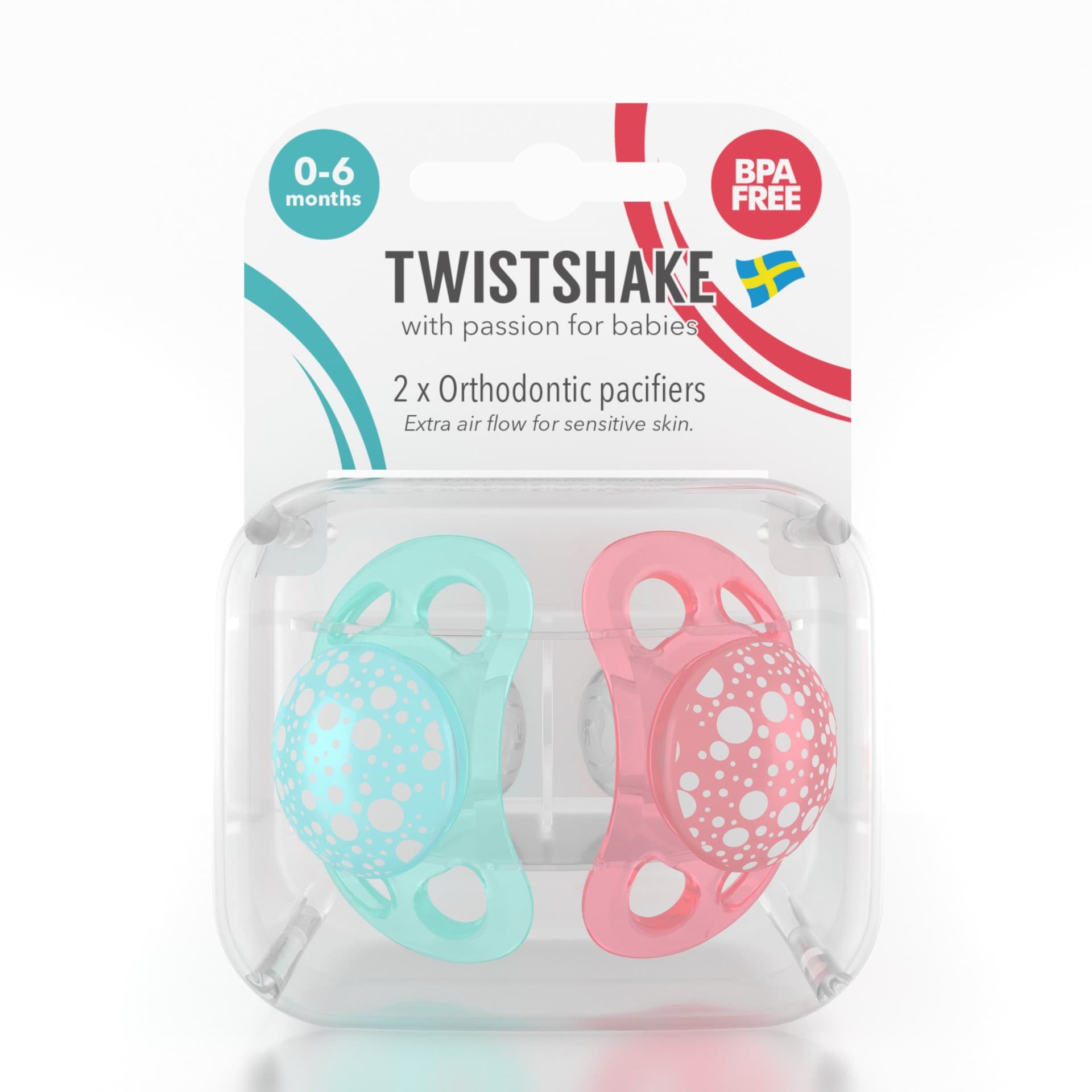پستانک 0 تا 6 ماه هلویی و فیروزه ای تویست شیک«Twistshake» — تصویر ۷