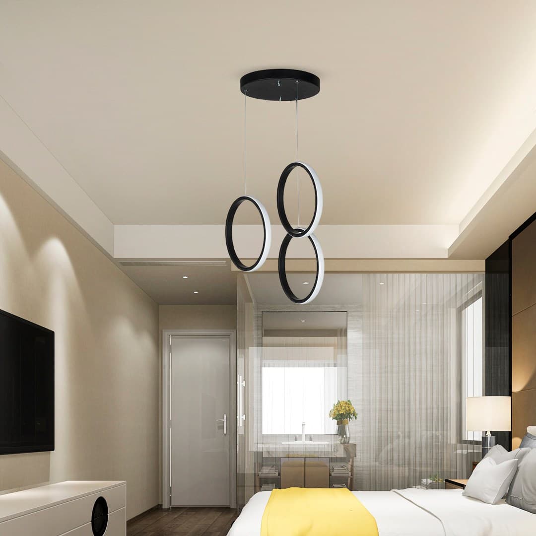 لوستر مدرن سه شعله چشمه نور کد L6369 — تصویر ۱۰