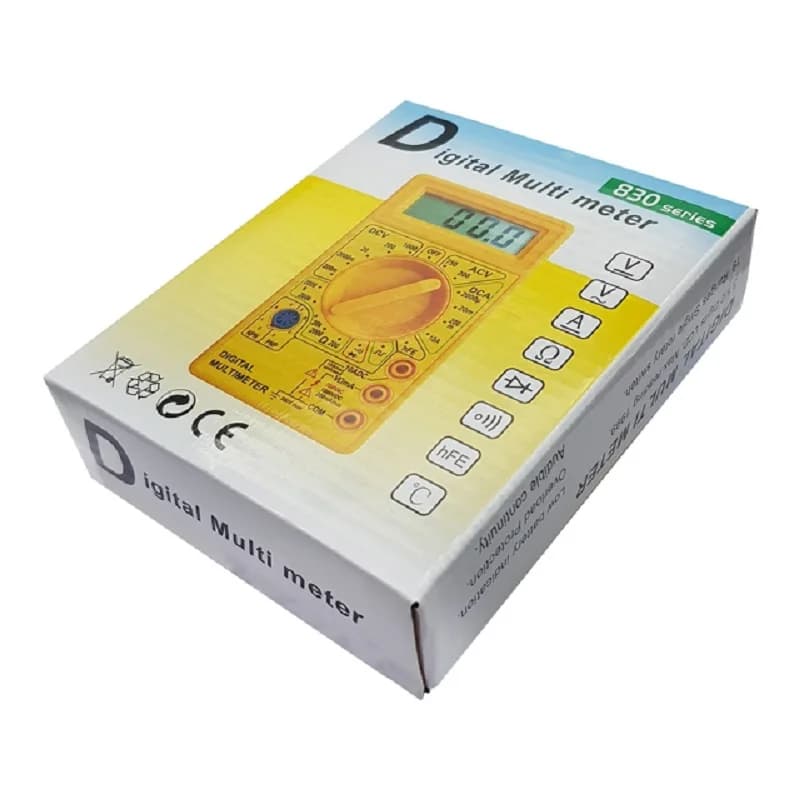 مولتی متر دیجیتالی DT-830D زرد — تصویر ۹