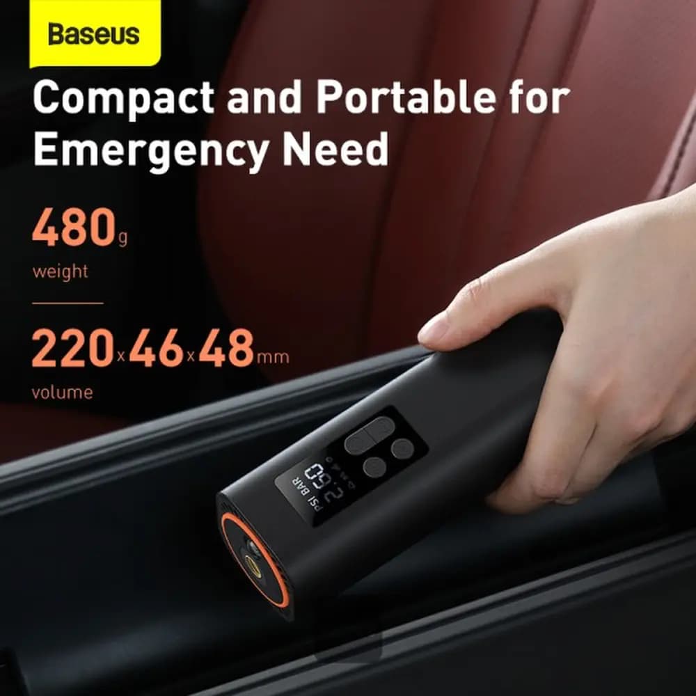 پمپ باد و چراغ‌قوه بیسوس مدل Baseus Super Mini Inflator Pump CRCQ00000 — تصویر ۸